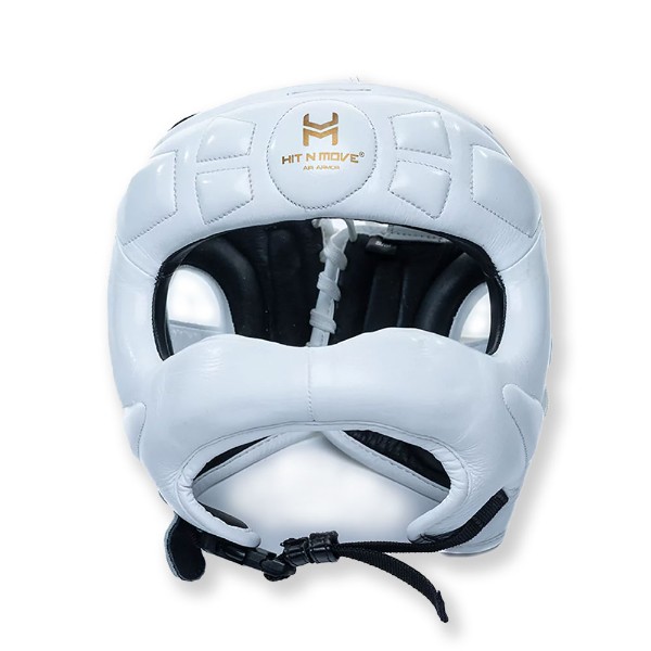 Боксерский шлем HIT N MOVE Air Armor с бампером - белый