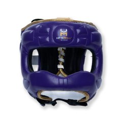 Боксерский шлем HIT N MOVE Air Armor с бампером - фиолетовый