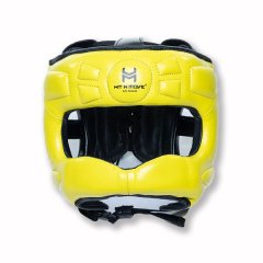 Боксерский шлем HIT N MOVE Air Armor с бампером - желтый