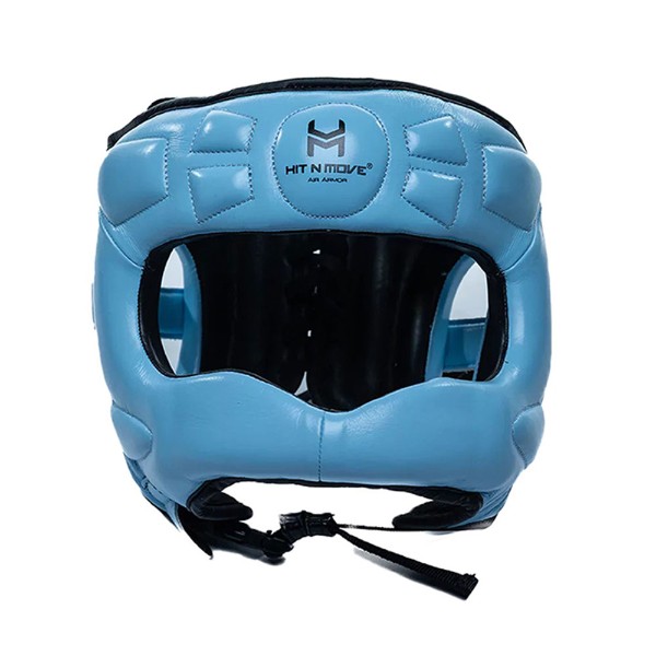 Боксерский шлем HIT N MOVE Air Armor с бампером - синий