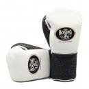 Боксерские перчатки No Boxing No Life - белые / черные
