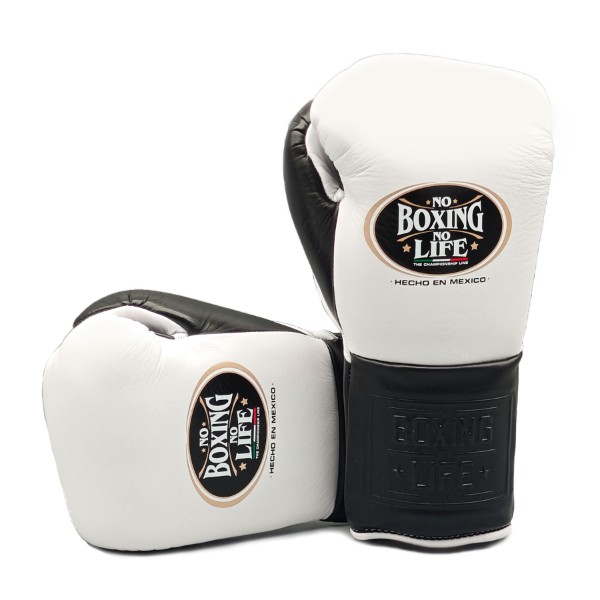 Боксерские перчатки No Boxing No Life - белые / черные