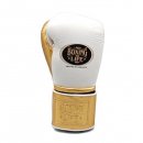 Боксерские перчатки No Boxing No Life - белые / золотые