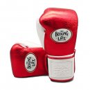 Боксерские перчатки No Boxing No Life - красные / белые