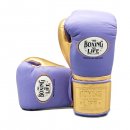 Боксерские перчатки No Boxing No Life - фиолетовые / золотые