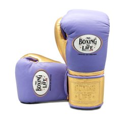 Боксерские перчатки No Boxing No Life - фиолетовые / золотые