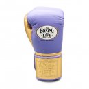 Боксерские перчатки No Boxing No Life - фиолетовые / золотые