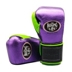 Боксерские перчатки No Boxing No Life - фиолетовые / черные