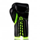 Боксерские перчатки Fly Superlace X - черно-зеленые