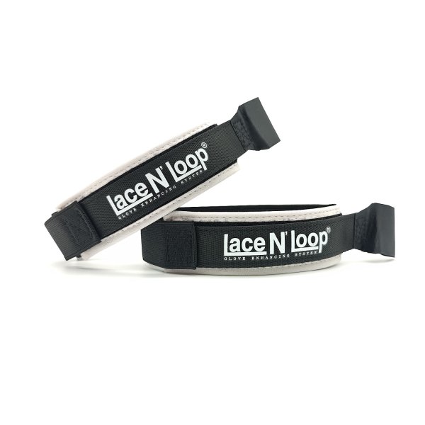 Фиксирующие ремешки для перчаток Lace N Loop - белый / черный