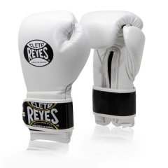 Боксерские перчатки Cleto Reyes на липучке - белые