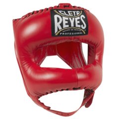 Боксерский шлем Cleto Reyes с V бампером - красный