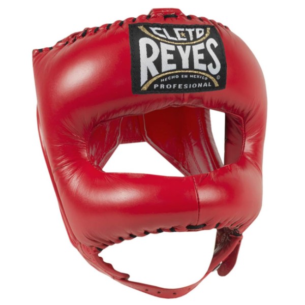 Боксерский шлем Cleto Reyes с V бампером - красный