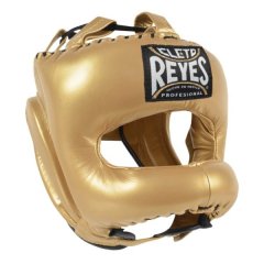 Боксерский шлем Cleto Reyes с V бампером - золотой
