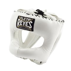 Боксерский шлем Cleto Reyes с V бампером - белый