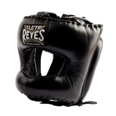 Боксерский шлем Cleto Reyes с V бампером - черный