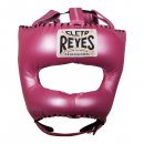 Боксерский шлем Cleto Reyes с V бампером - розовый
