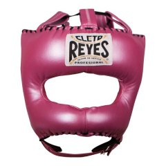 Боксерский шлем Cleto Reyes с V бампером - розовый