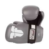 Перчатки для кикбоксинга Fighter Серые